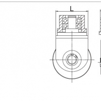 Bánh xe D58 chạy V quay 360 độ 